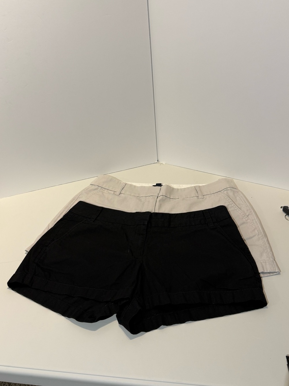J. Crew Women’s Shorts Bundle Black & Light Beige-size-8